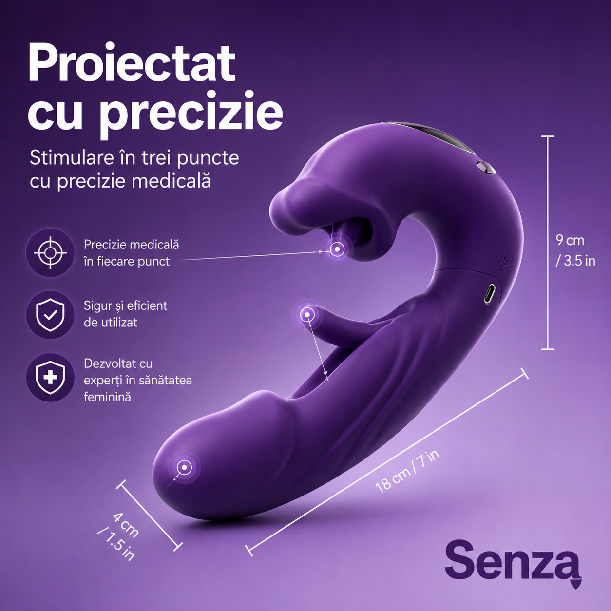 Senza™ Activator pentru mușchii pelvici 4 în 1